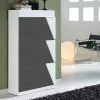 Wohnen Flur Schuhkipper in Weiß & Schwarzgrau - Vimal
