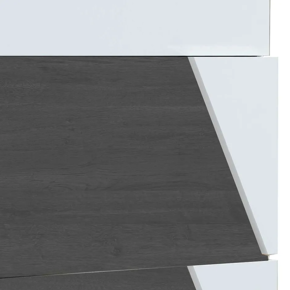 Wohnen Flur Schuhkipper in Weiß & Schwarzgrau - Vimal