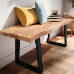 Wohnen Flur Sitzbank mit Baumkante Akazie - Pamela