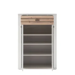 Wohnen Flur Vertiko in Lichtgrau mit Wildeiche - Ballina