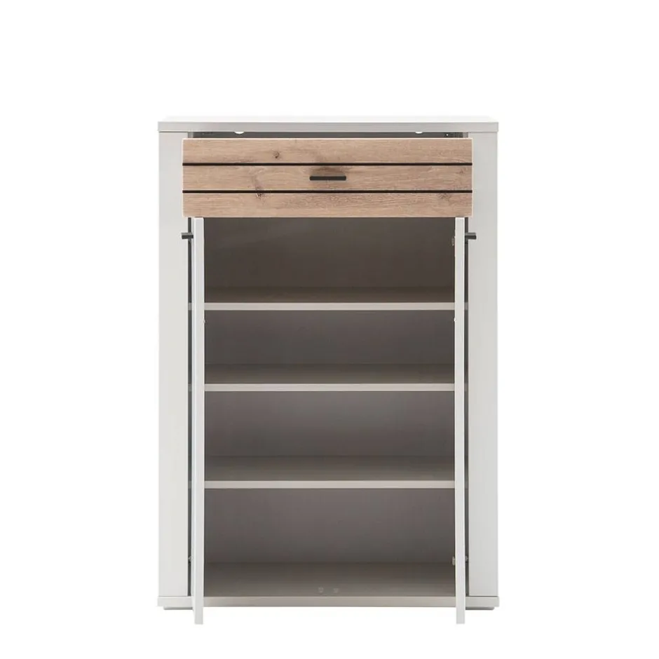 Wohnen Flur Vertiko in Lichtgrau mit Wildeiche - Ballina