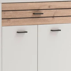 Wohnen Flur Vertiko in Lichtgrau mit Wildeiche - Ballina