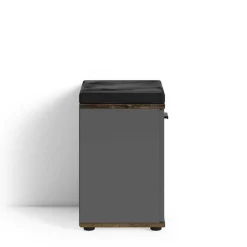 Wohnen Flurbank in Anthrazit und Altholz Optik - Vlatu