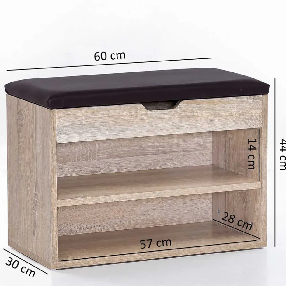 Wohnen Flurbank mit 2 Fächern & Truhe - Mavricara I