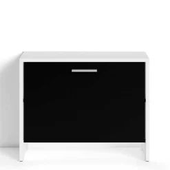 Flurbank mit Klappe in Schwarz Weiß - Tihano^Wohnen Hot