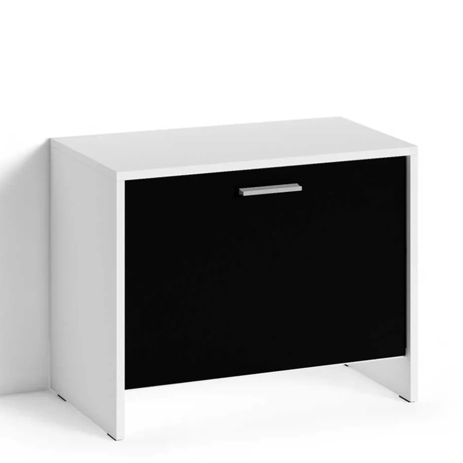 Flurbank mit Klappe in Schwarz Weiß - Tihano^Wohnen Hot