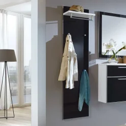 Wohnen Flurgarderobe Liotra in Anthrazit Weiß