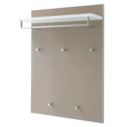Wohnen Flurgarderobe Srocca in Taupe Glas beschichtet