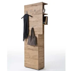 Wohnen Flurgarderobenset Grasido in Weiß Hochglanz Eiche (dreiteilig)