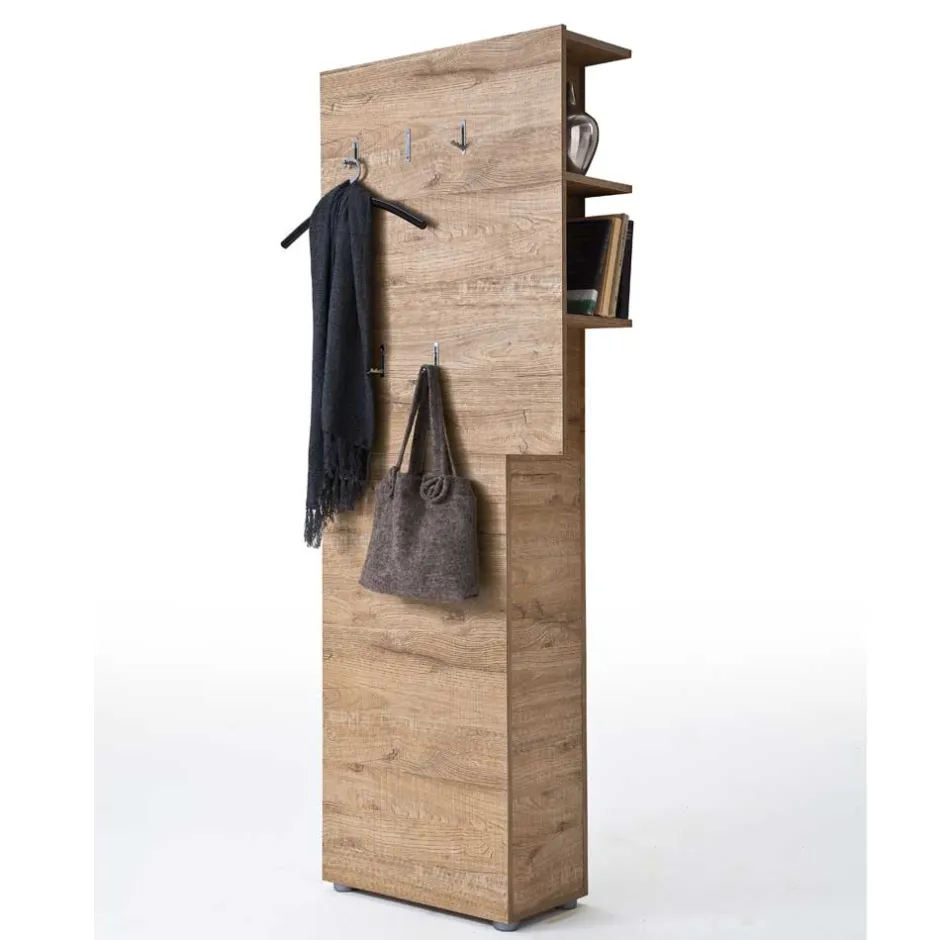 Wohnen Flurgarderobenset Grasido in Weiß Hochglanz Eiche (dreiteilig)