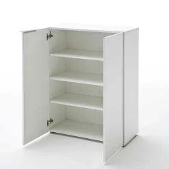 Wohnen Flurgarderobenset Grasido in Weiß Hochglanz Eiche (dreiteilig)