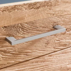 Wohnen Flurmöbel Set mit Furnier Balkeneiche Macusos & Glas Anthrazit (vierteilig)