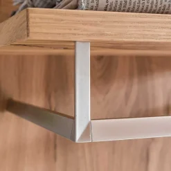 Wohnen Flurmöbel Set mit Furnier Balkeneiche Macusos & Glas Anthrazit (vierteilig)