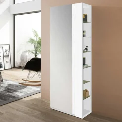 Wohnen Flurschrank für Schuhe in Weiß mit Regal - Bilboa