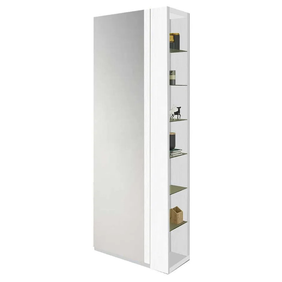 Wohnen Flurschrank für Schuhe in Weiß mit Regal - Bilboa