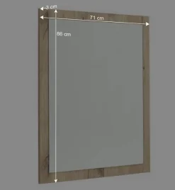 Flurspiegel in Holzoptik in Wildeiche - Baiamare^Wohnen Discount