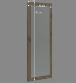 Flurspiegel in Holzoptik in Wildeiche - Baiamare^Wohnen Discount