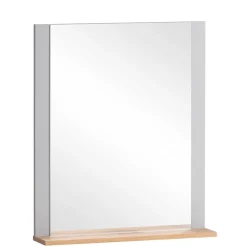 Wohnen Flurspiegel in Platingrau & Eiche - Benja