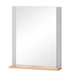 Wohnen Flurspiegel in Platingrau & Eiche - Benja