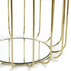 Wohnen Formschöner Hocker Tisch in Rot Samt - Loyadica