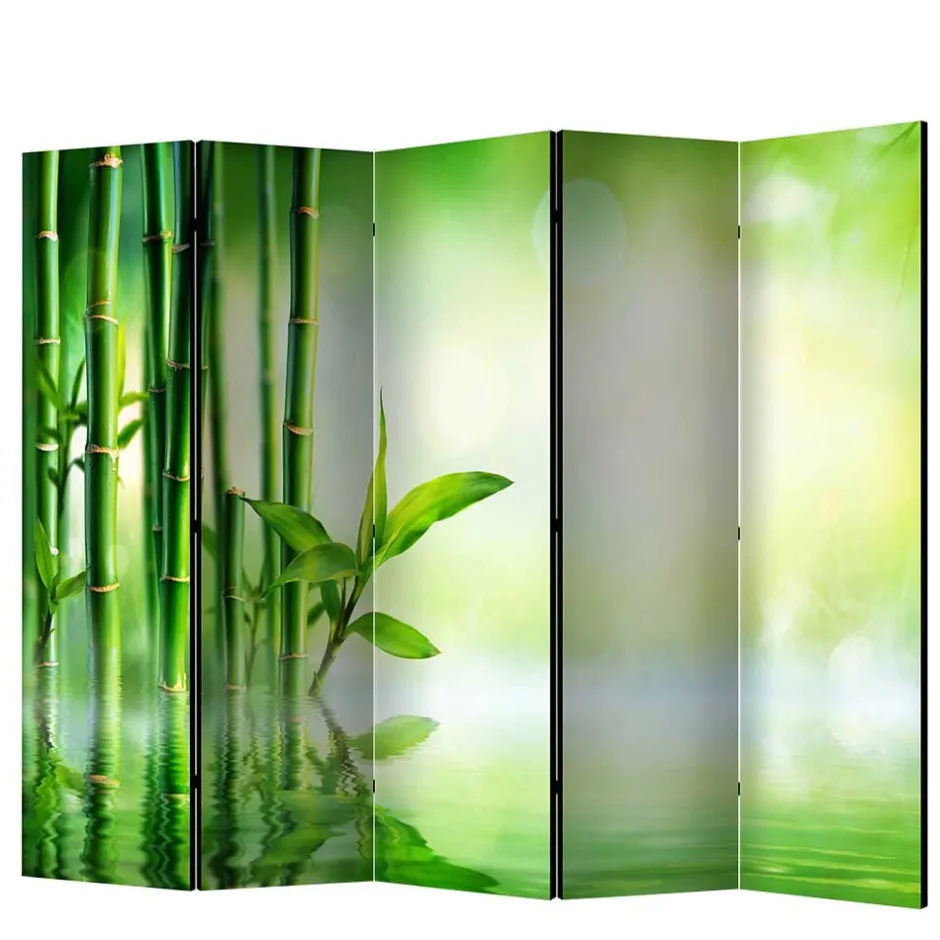 Foto Paravent mit Bambus & Wasser Motiv - Enyi^Wohnen New