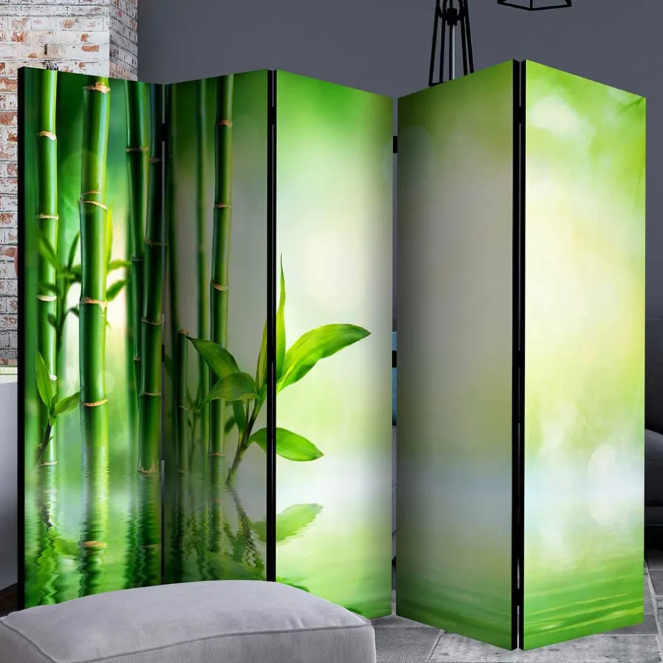 Foto Paravent mit Bambus & Wasser Motiv - Enyi^Wohnen New