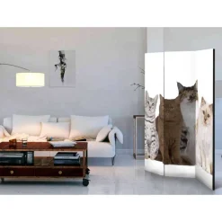 Kinder Wohnen Fotodruck Paravent mit Katzen - Tresena