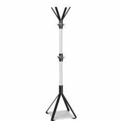 Wohnen Frei stehender Garderobenständer in Schwarz Weiß Iliandro 178cm hoch