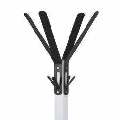 Wohnen Frei stehender Garderobenständer in Schwarz Weiß Iliandro 178cm hoch