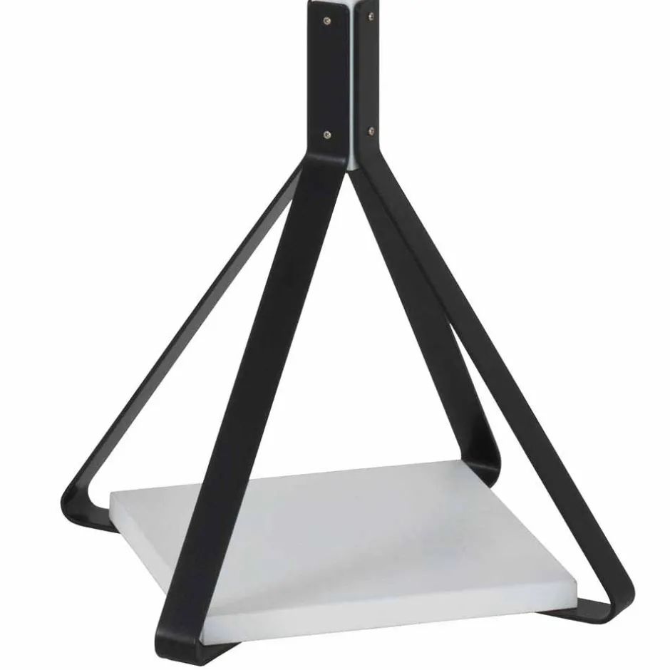 Wohnen Frei stehender Garderobenständer in Schwarz Weiß Iliandro 178cm hoch