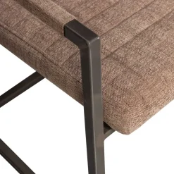 Freischwinger Armlehnenstuhl in Braun meliert - Sicilia (2er Set)^Wohnen New