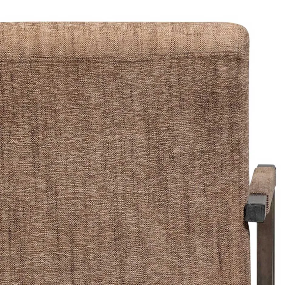 Freischwinger Armlehnenstuhl in Braun meliert - Sicilia (2er Set)^Wohnen New