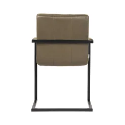 Wohnen Freischwinger Armlehnenstuhl in Oliv Grün - Musashy