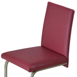 Wohnen Freischwinger Clamina in Rot Kunstleder