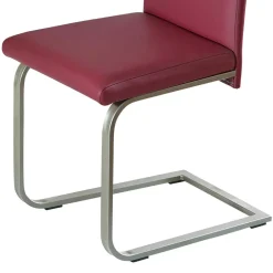 Wohnen Freischwinger Clamina in Rot Kunstleder