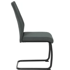 Wohnen Freischwingerstühle in Anthrazit & Schwarz - Wady (Set)