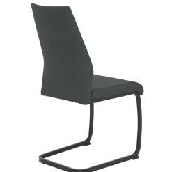 Wohnen Freischwingerstühle in Anthrazit & Schwarz - Wady (Set)