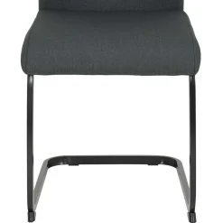 Wohnen Freischwingerstühle in Anthrazit & Schwarz - Wady (Set)