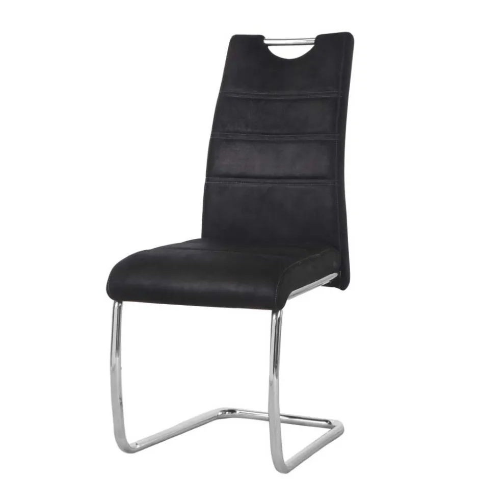 Wohnen Freischwingerstühle in Schwarz - Miolosan (4er Set)