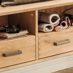 Wohnen Funktionelle Flurbank aus Holz - Dulciana