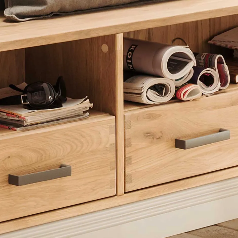 Wohnen Funktionelle Flurbank aus Holz - Dulciana