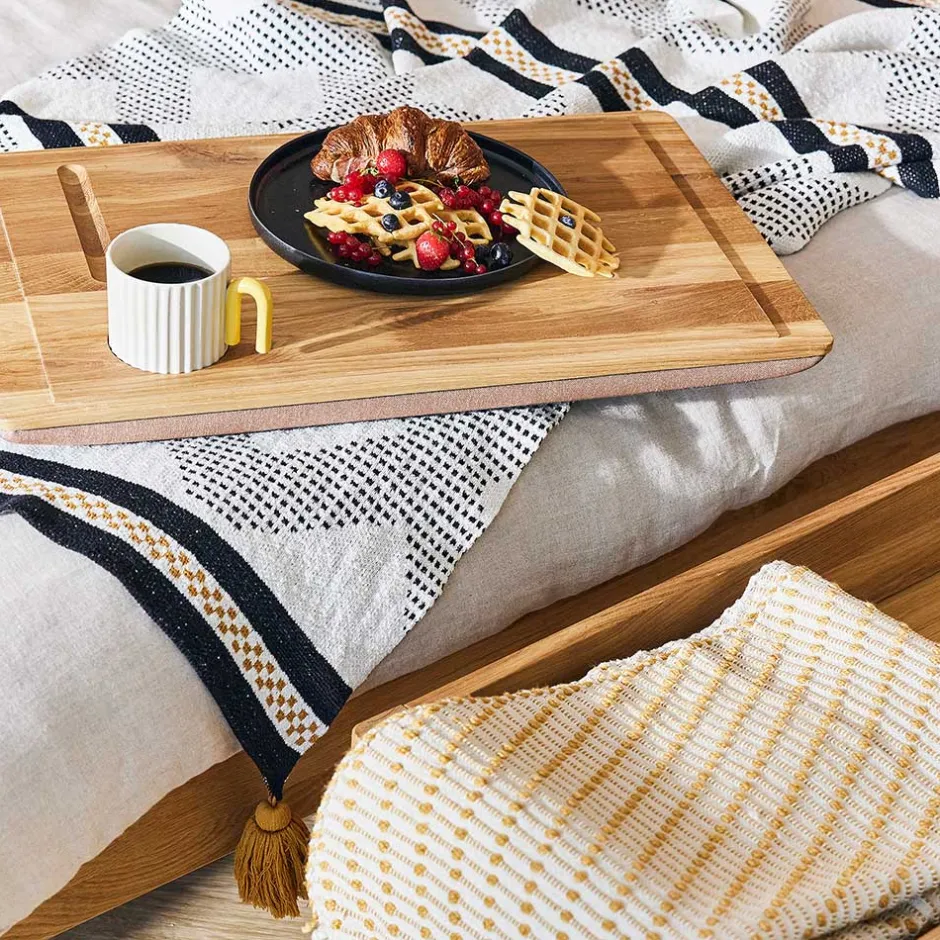 Wohnen Funktionelle Schlafzimmerbank aus Wildeiche - Laida