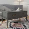 Wohnen Funktioneller Couchtisch in Grau & Gold - Obbo