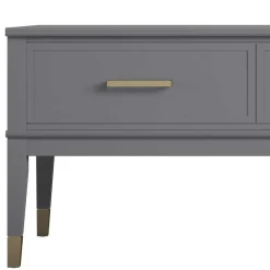 Wohnen Funktioneller Couchtisch in Grau & Gold - Obbo