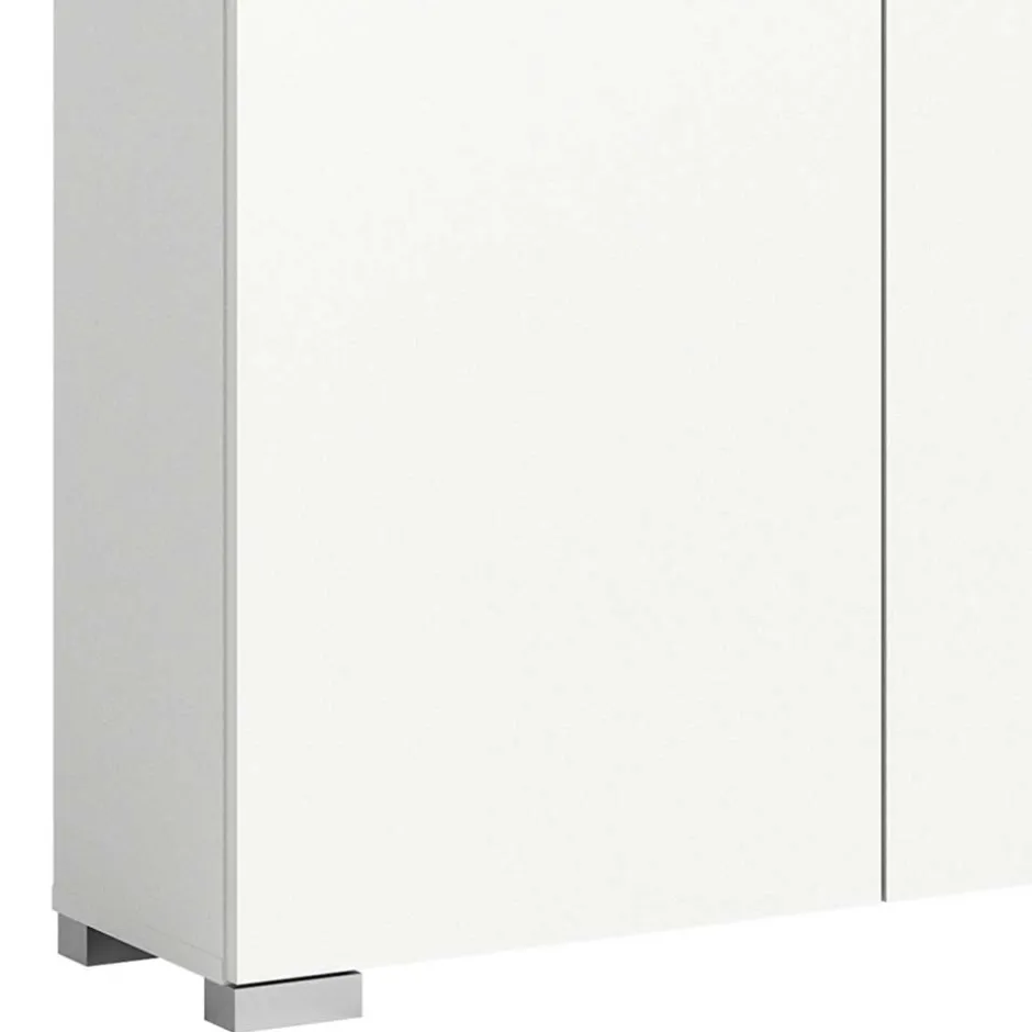 Wohnen Funktioneller Schuhschrank mit zwei Türen & Klappe - Suad