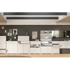 Wohnen Funktioneller Schuhschrank mit zwei Türen & Klappe - Suad