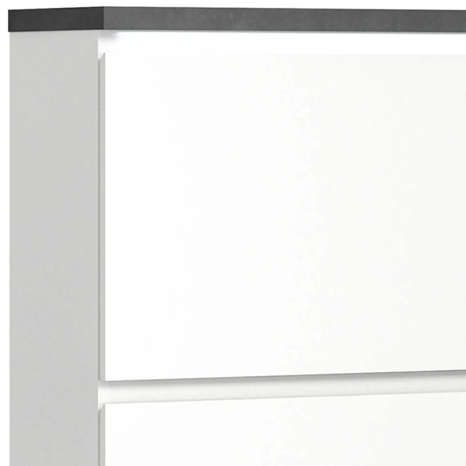 Wohnen Funktioneller Schuhschrank mit zwei Türen & Klappe - Suad