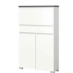 Wohnen Funktioneller Schuhschrank mit zwei Türen & Klappe - Suad