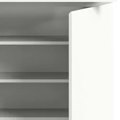 Wohnen Funktioneller Schuhschrank mit zwei Türen & Klappe - Suad