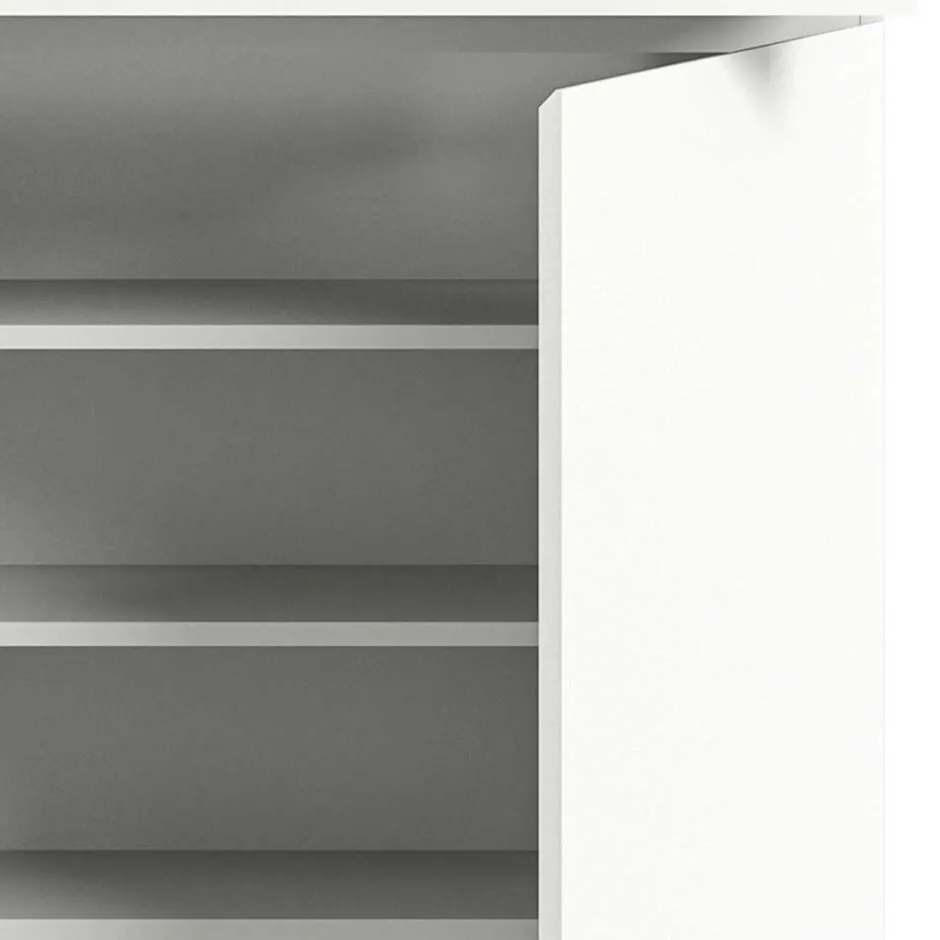 Wohnen Funktioneller Schuhschrank mit zwei Türen & Klappe - Suad